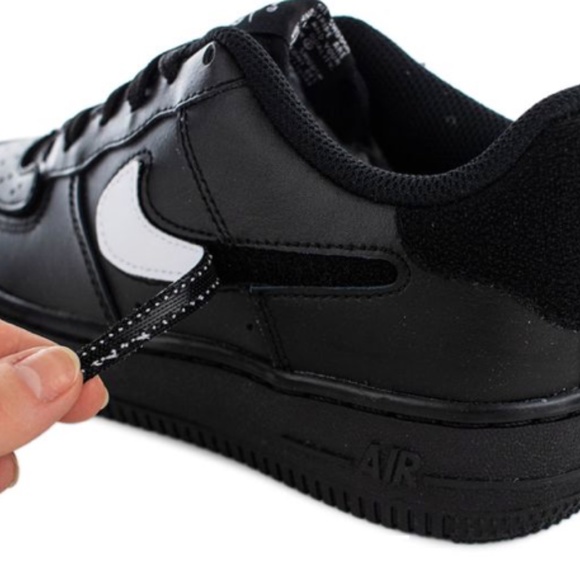 NIKE Air Force-1 AF-1 1/1 GS Black Patchwork Sneakers DB2812-001- Size Y… - Picture 5 of 16